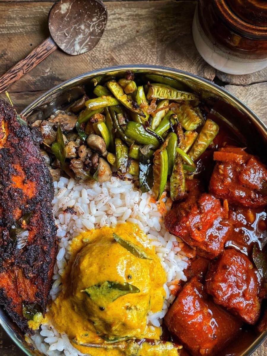 Sri Lankan rice and curry